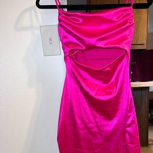 Pink Windsor Dress with high slit